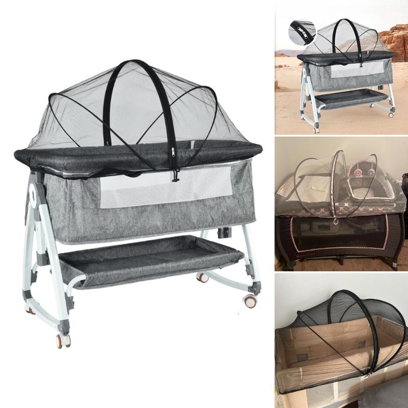 Phổ Giường cũi trẻ em Fly Lưới lều đẹp phòng Nursery decors cho sử dụng trong nhà và ngoài trời với dây kéo đóng cửa