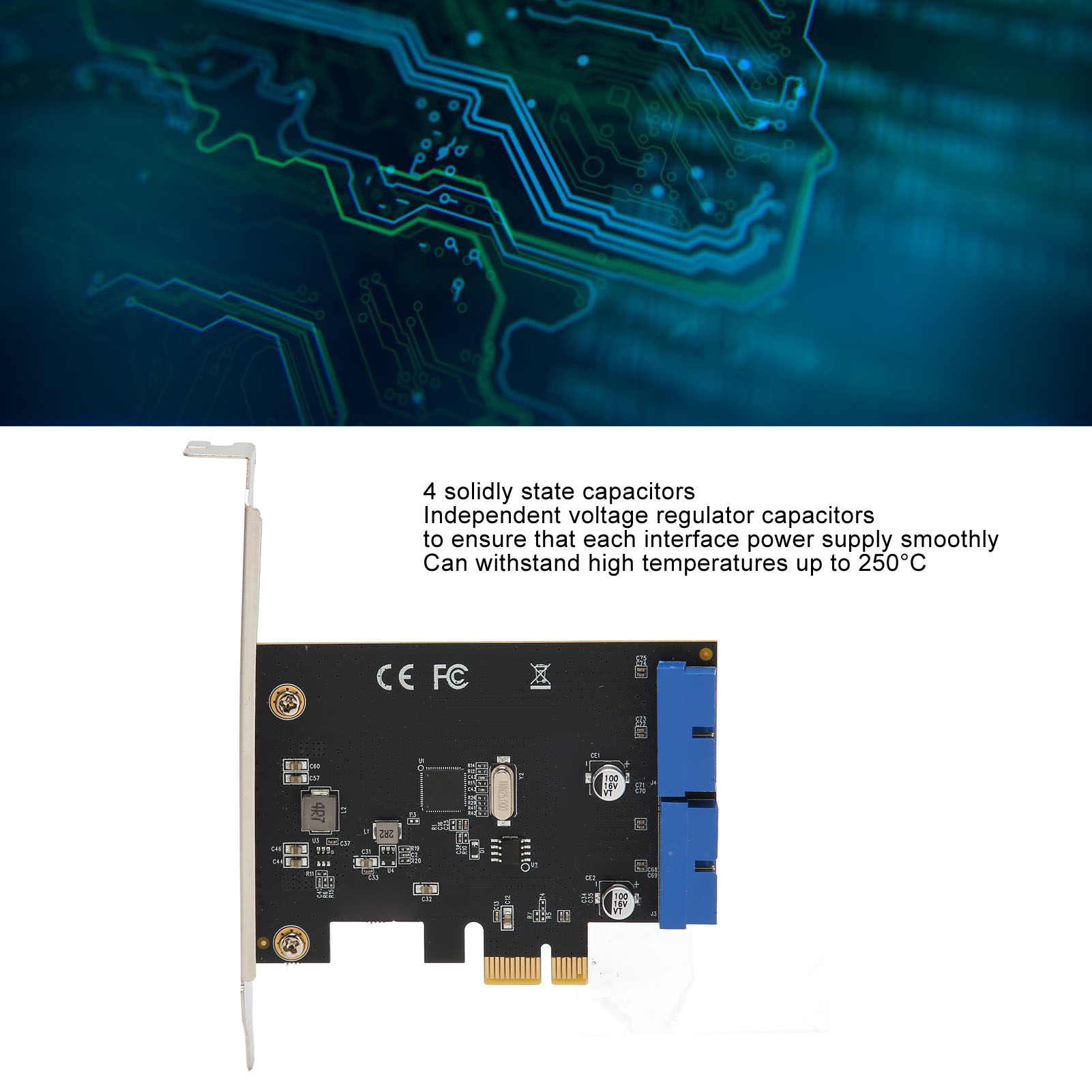 Garosa Mở rộng 4 cổng PCI Express thành Dual 20 Pin USB 3.0 với 4 cổng bảo vệ cầu chì độc lập và nguồn điện cho máy tính để bàn Giá 320,000 Đồng*Miễn phí vận chuyển