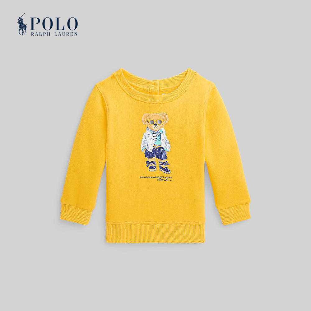 Polo Ralph Lauren Kids Baby Girl Pullover-Polo Bear Fleece Sweatshirt CWPOKNIF8020059 700 Yellow ราคา 7,500 บาท*ส่งฟรี