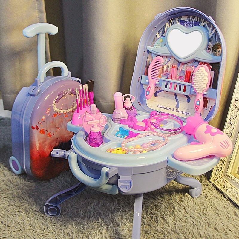 Vali đồ chơi trang điểm 3 trong 1 phong cách công chúa Elsa cho bé gái 3