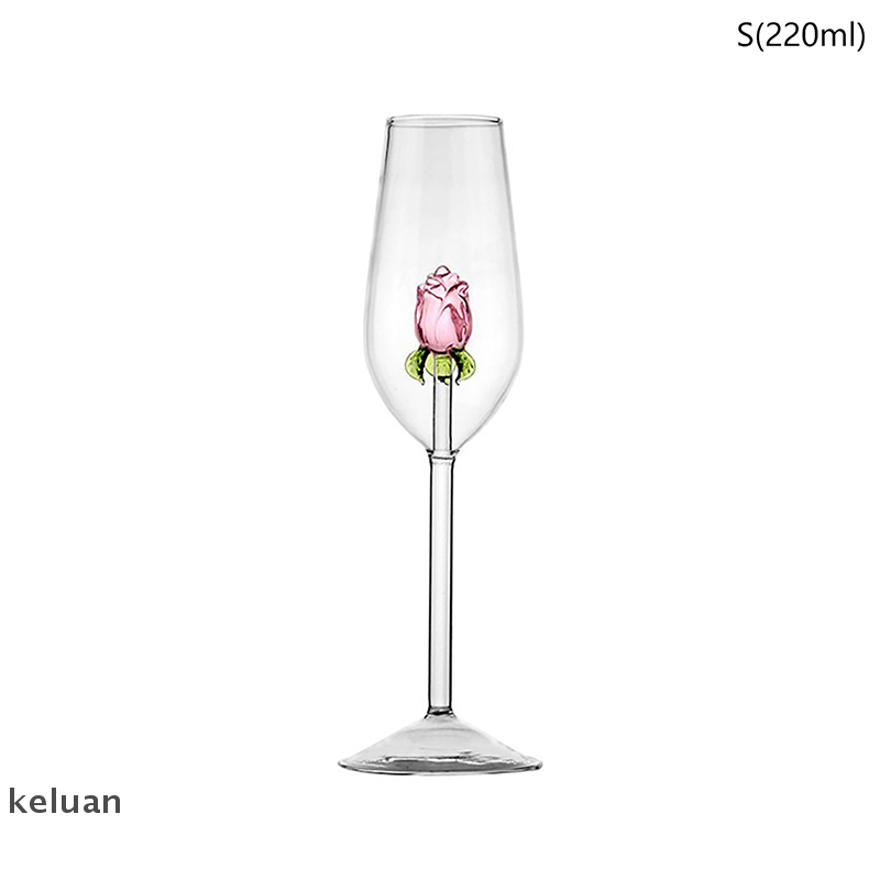 {Keluan} แก้วไวน์สีแดงสีขาวทรงกุหลาบ3D สุดสร้างสรรค์ถ้วยใส่เครื่องดื่มถ้วยแก้วแชมเปญสีสันสดใสสำหรับครัวเรือนของขวัญวาเลนไทน์สุดน่ารัก ราคา 228 บาท*ส่งฟรี