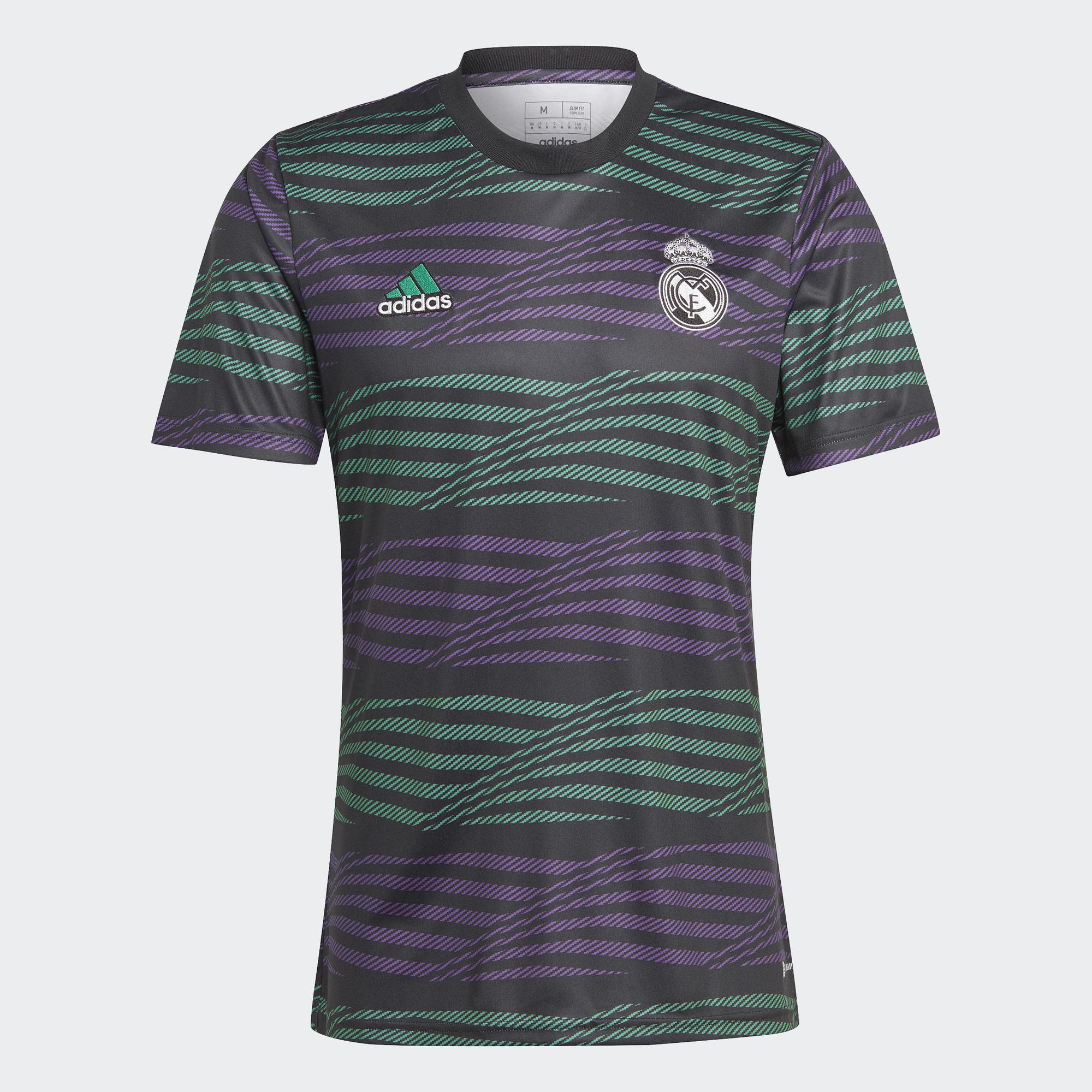 adidas Bóng đá Áo Tập Trước Trận Đấu Real Madrid Nam Đen HT8799