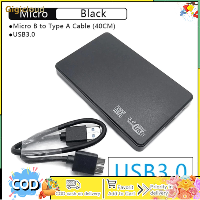 Usb 3.0 Sata External Hard Drive Case 2.5 Inch Enclosure Plug-play Caddy Hdd Ssd Compatible For Windows