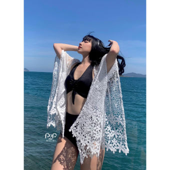 P2P Bikini - Cover Beach áo choàng ren lưới đi biển