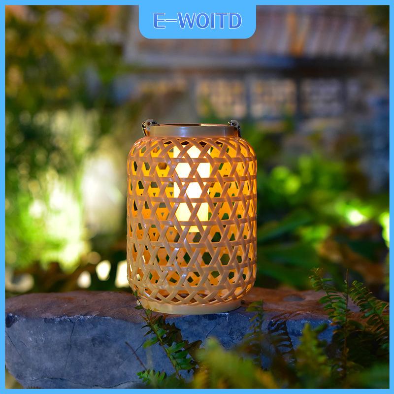 【E-WOITD】 โคมไฟหวายพลังงานแสงอาทิตย์แบบแขวนกลางแจ้งโคมไฟพลังงานแสงอาทิตย์กันน้ำตกแต่งประเทศโคมไฟพลังงานแสงอาทิตย์สำหรับสวนลาน ราคา 169 บาท*ส่งฟรี