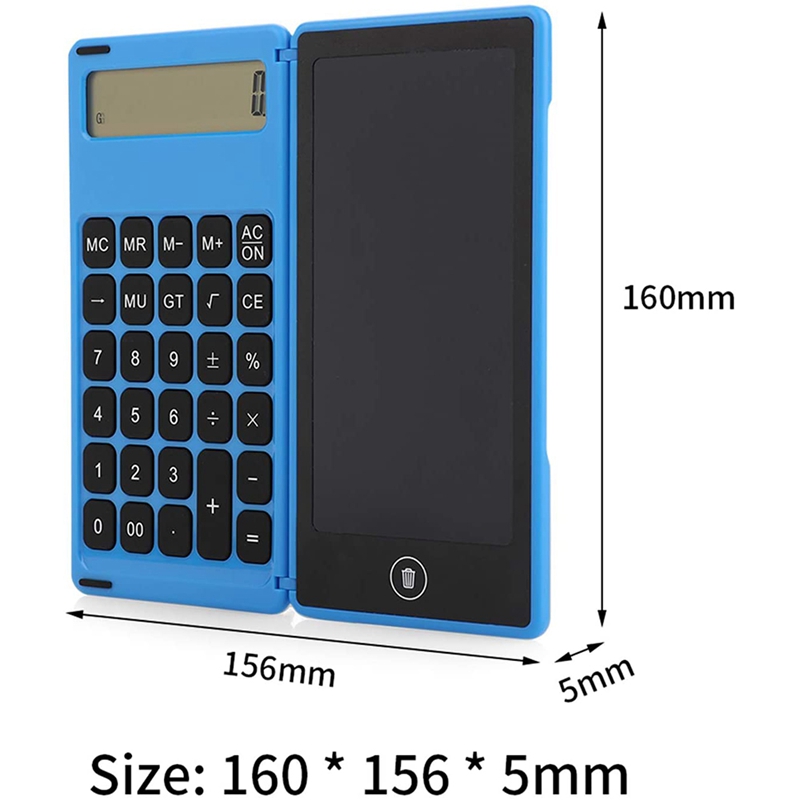 I0() Calculator Notepad 6 Inch LCD Writing Tablet Digital Drawing Pad with Stylus Pen Erase Button L