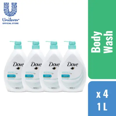 [Bundle of 4] Dove Sensitive Skin Body Wash 1L