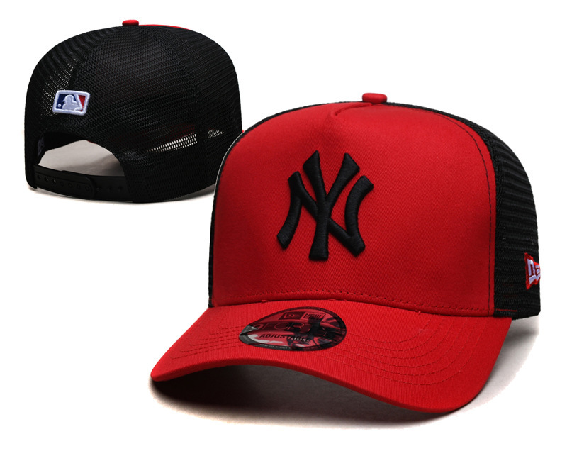 Thương Mại Nước Ngoài MLB Mũ Mũ Lưỡi Trai Mũ lưới La lưới đen NY Yankees Dodge Thêu Sâu Top Mũ bóng 