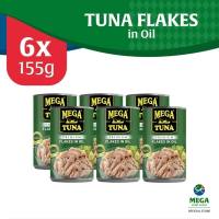 Mega Tuna Flakes In Oil Easy Open Can 155G By 6S