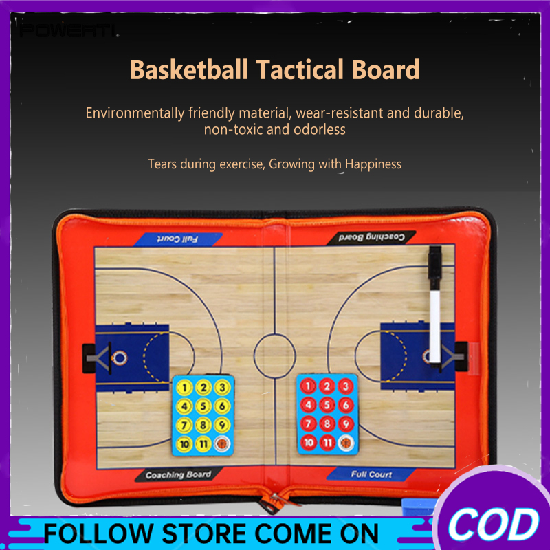 Foldable Basketball Teaching Clipboard Kit Zipper Design Strong Magnetic Nclear Printing Tactical Board