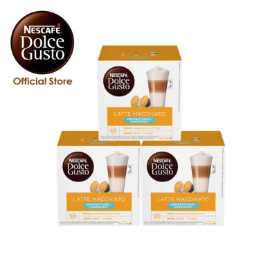 [3 Boxes] Nescafe Dolce Gusto Unsweetened Latte Macchiato Milk Coffee Pods / Coffee Capsules 8 servings [Expiry Apr 2022]