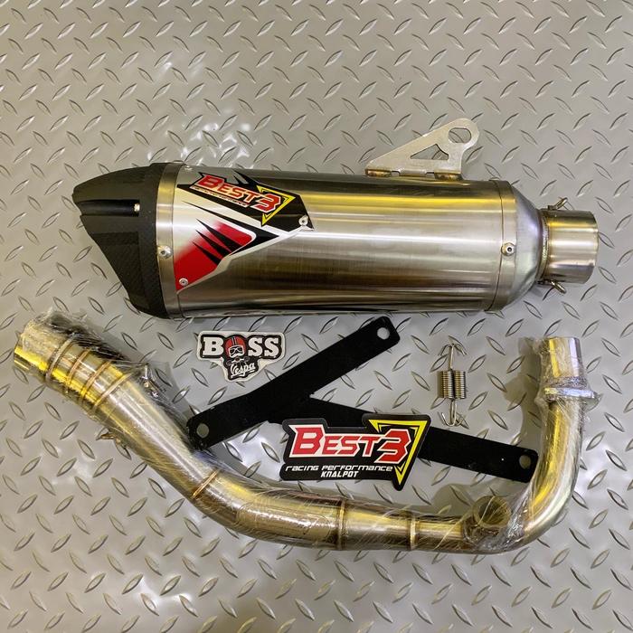 KNALPOT BEST3 SHARK LONG INLET 50MM VESPA SPRINT PRIMA GTS S LX LXV Harga 1,489,000 rupiah*Gratis Ongkir
