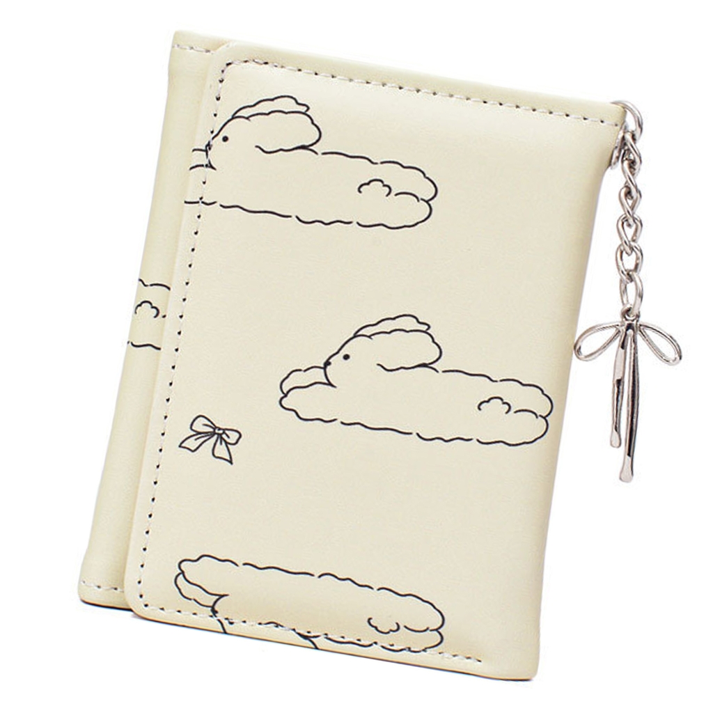 Thời Trang Cô Gái Cung Ví Thẩm Mỹ Ví đựng thẻ nhỏ Trifold Ví đựng xu túi tiền mặt Với cửa sổ trong suốt Cho Phụ Nữ