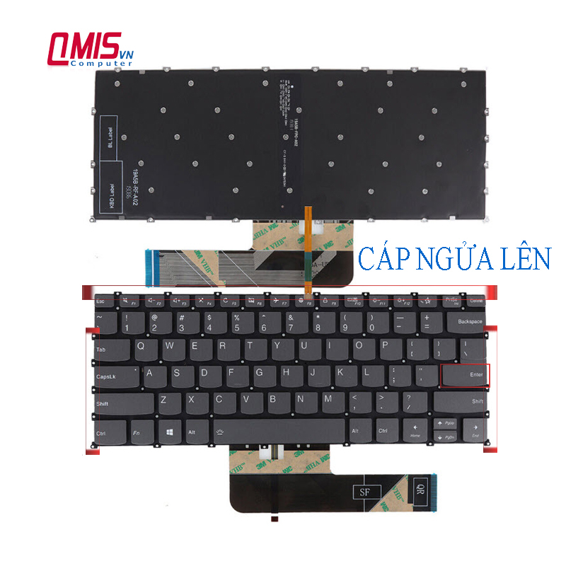 Bàn phím laptop lenovo ideapad s340-13, s340-13iml - không nút nguồn