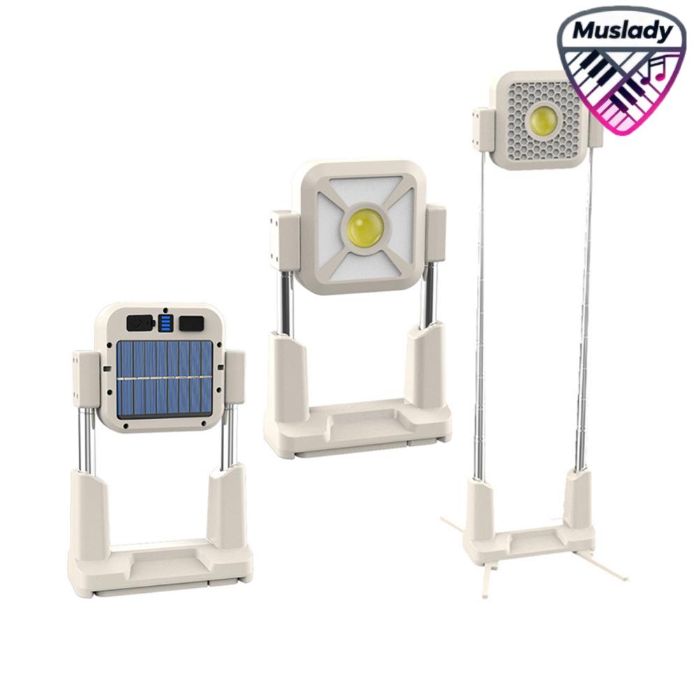 Muslady ไฟทำงานพลังงานแสงอาทิตย์ไฟเต็นท์กลางแจ้งแบบพกพาแบบพกพา USB ชาร์จ Floodlight Camping Light ปรับความสูงได้หลายโหมด (แสงจ้า/แสงน้อย/แสงอุ่น/แสงสีแดง Burst) ราคา 2,089 บาท*ส่งฟรี