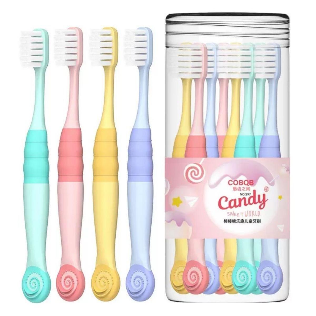 【WERSLNG】 แปรงสีฟันเด็ก 6 ชิ้น ออกแบบพิเศษ แปรงทำความสะอาดฟัน เหงือก และลิ้น ปลอดภัยนุ่มละมุ่น สำหรับช่องปากเด็กเล็ก