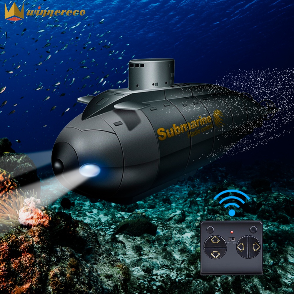 Kids' 2.4G Wireless RC Submarine with 6 Channels, Realistic Design, Waterproof, Perfect for Pool and Indoor Water Play ราคา 694 บาท*ส่งฟรี