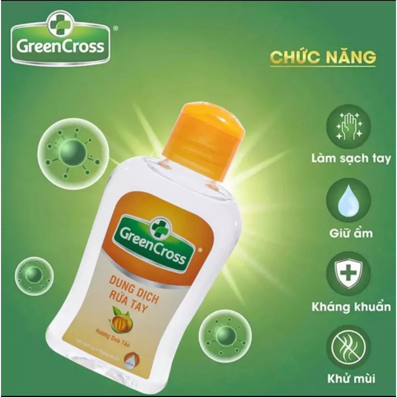 Dung dịch rửa tay diệt khuẩn GreenCross 100ml