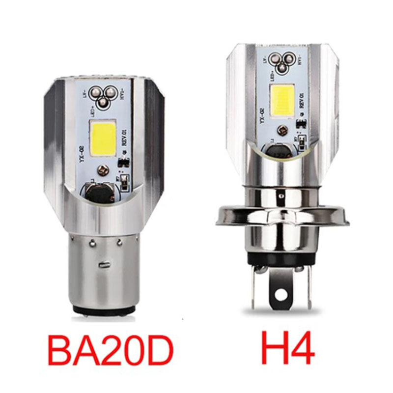 Xe Máy LED H4 ba20d COB đèn pha 20W M4 vấu kép H6 xe điện được xây dựng trong đèn Xinyi