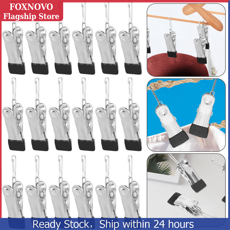 FOXNOVO 20pcs quần áo quần áo clip giặt quần áo kẹp pin quần áo giặt quần áo
