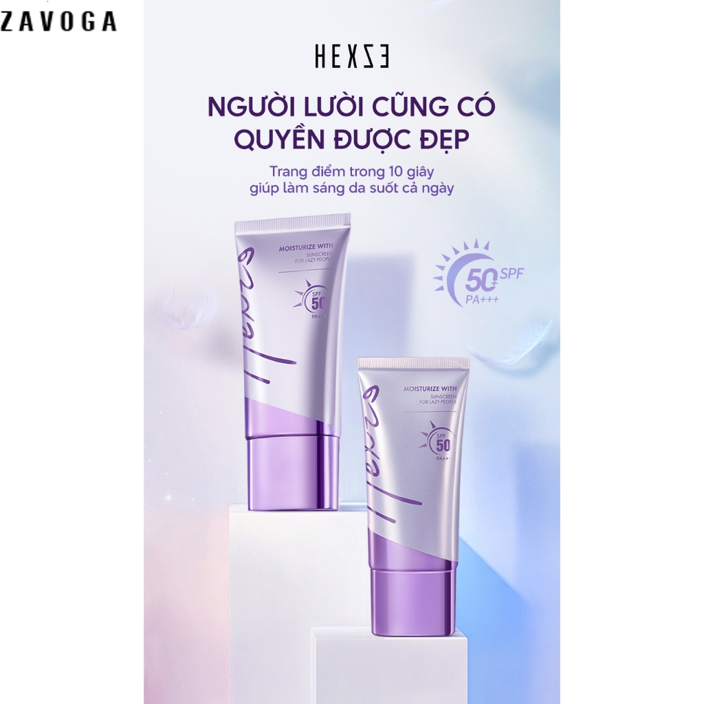 Kem nâng tone chống nắng SPF50 PA+++ HEXZE 50ml miễn phí vận chuyển hàng mới khuyến mãi bảo hành chí