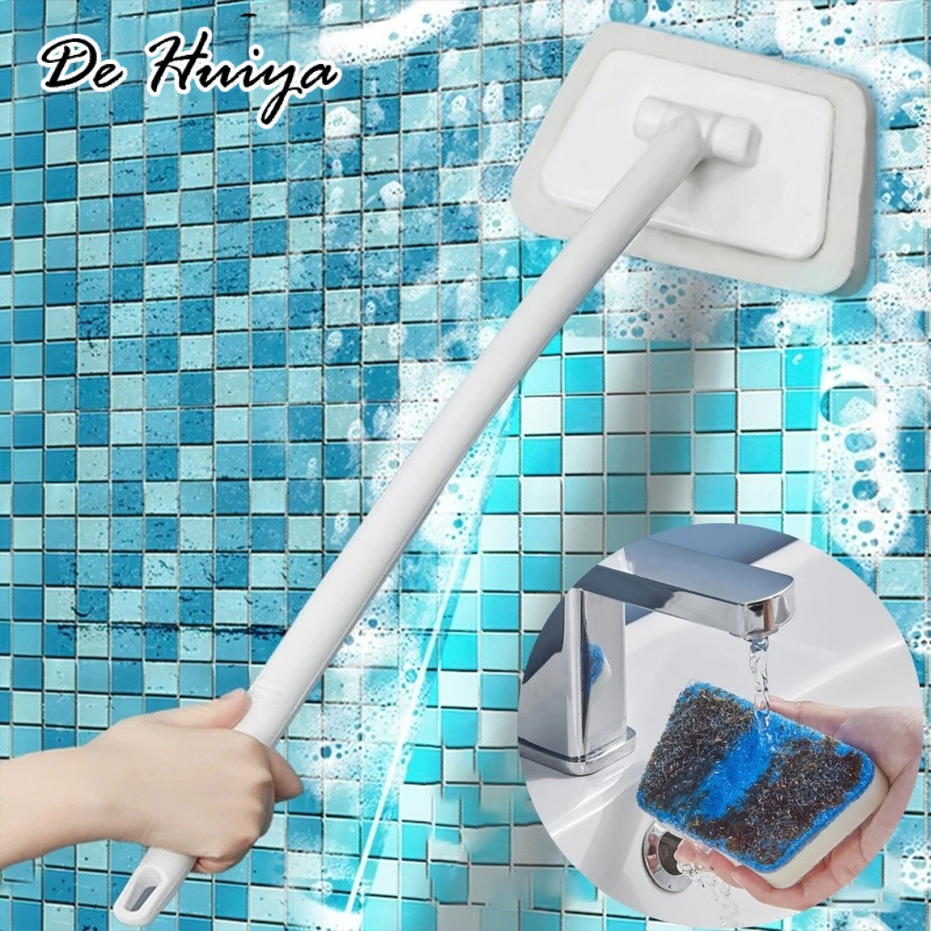 DEHUIYA แปรงทำความสะอาดพื้นมัลติฟังก์ชั่แปรงทำความสะอาดพื้นห้องน้ำแปรงทำความสะอาดพื้นมัลติฟังก์ชั่น/หน้าต่างกระจก/ห้องน้ำ/ห้องครัวแปรงทำความสะอาดพื้นแบบถอดได้มัลติฟังก์ชั่น ราคา 38 บาท*ส่งฟรี