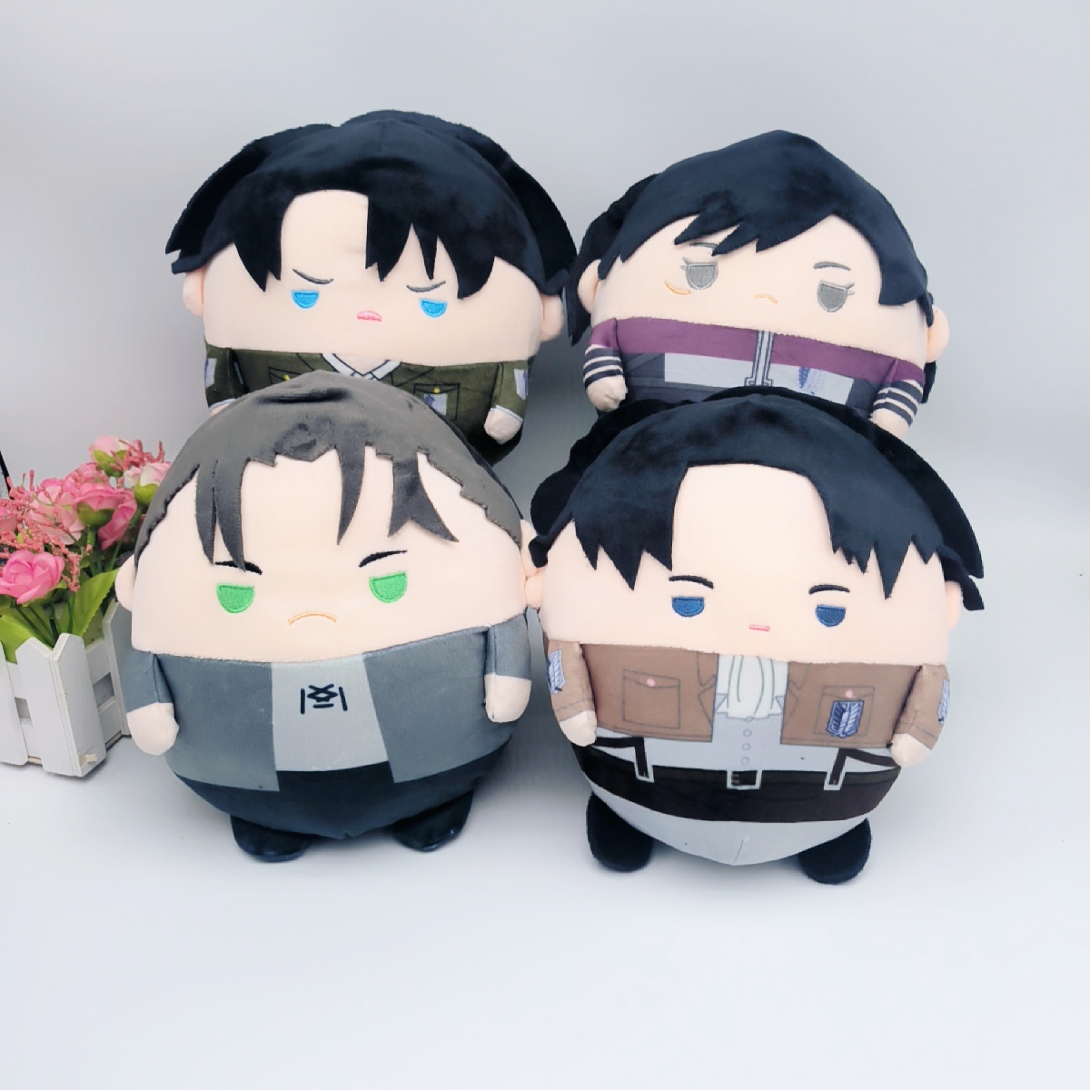 Anime tấn công Titan búp bê vải nhung Eren Mikasa Levi · Ackerman Đồ chơi nhồi bông (20cm)