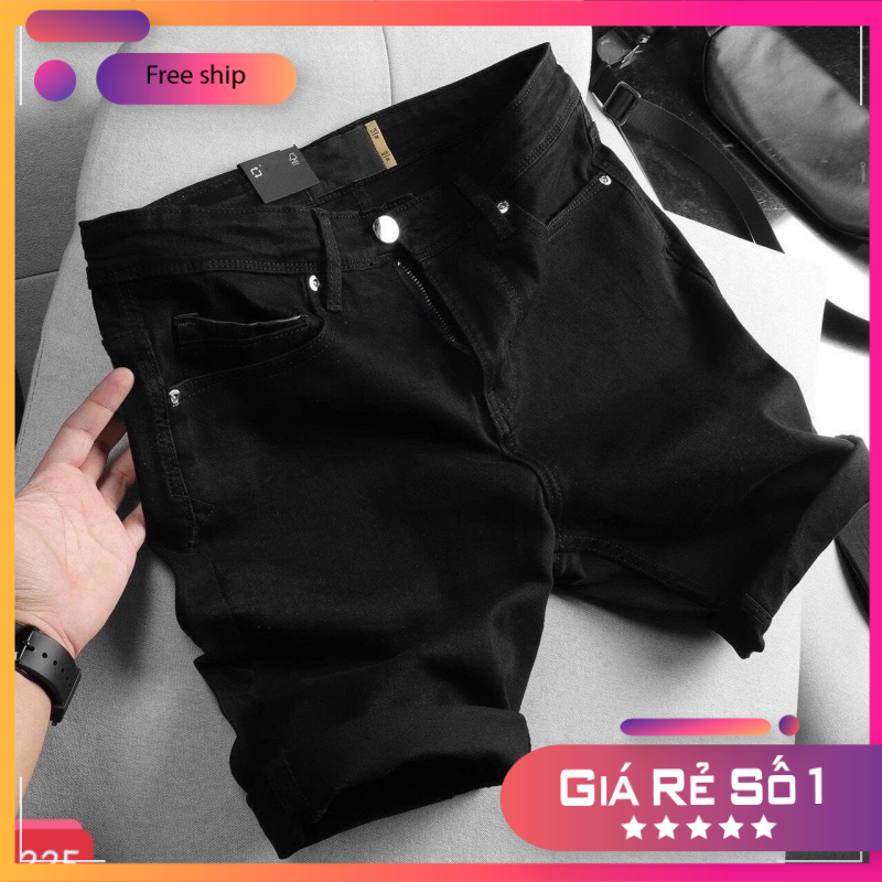 Quần Short Nam Trơn Basic, Quần Short Jean Nam
