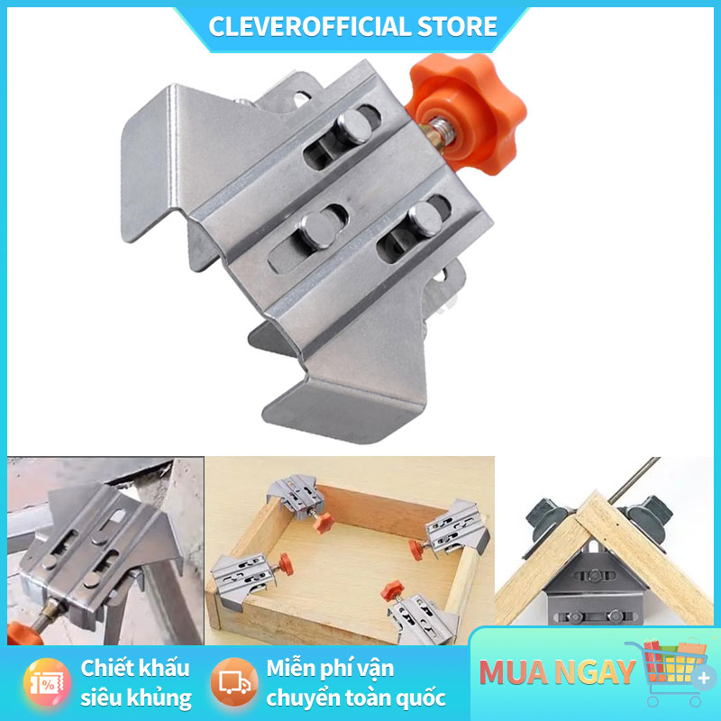 ⚡Miễn Phí Vận Chuyển⚡ Kẹp Cố Định Góc Chuyên Dụng Cho Thợ mộc. Cữ kẹp góc vuông inox xịn co thể điều chỉnh - kẹp góc cho gỗ khớp chữ T