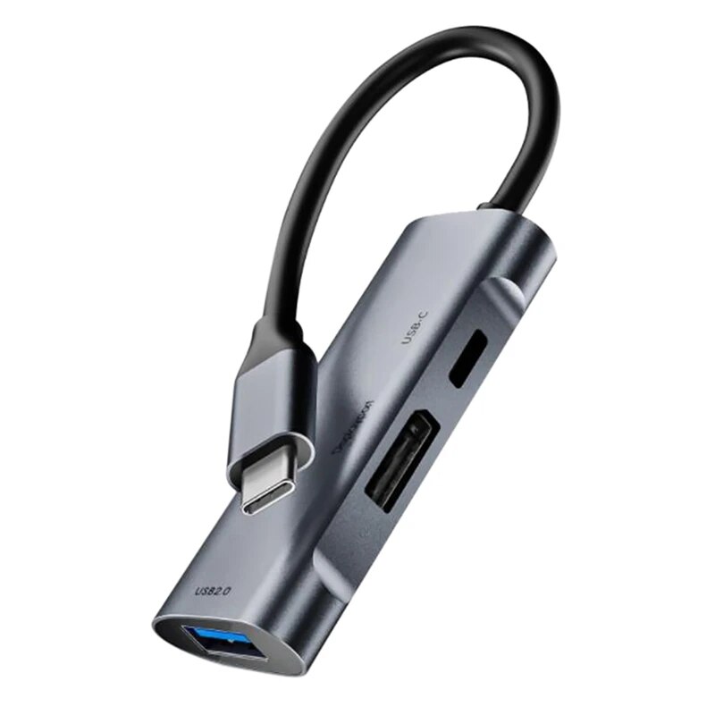 Không dây 3 trong 1 trạm nối 480Mbps 4K @ 60Hz PD 60W lớn dp DisplayPort + USB-C USB2.0 Bộ chia Mini Adapter