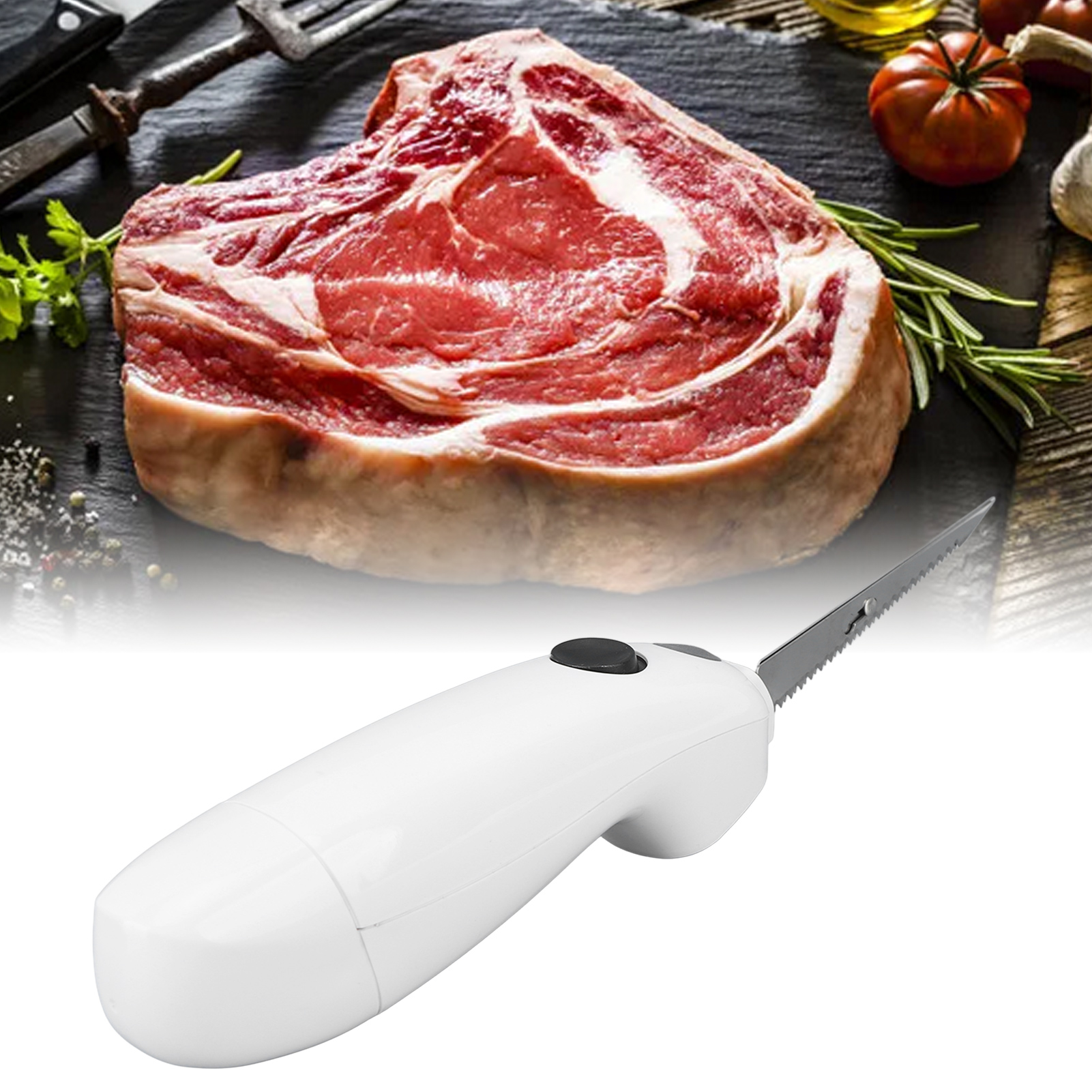 [Meiboall] dao chạy bằng pin thép không gỉ điện không dây PHI LÊ dao Dao ăn bít tết cầm tay cho nhà hàng Dã Ngoại