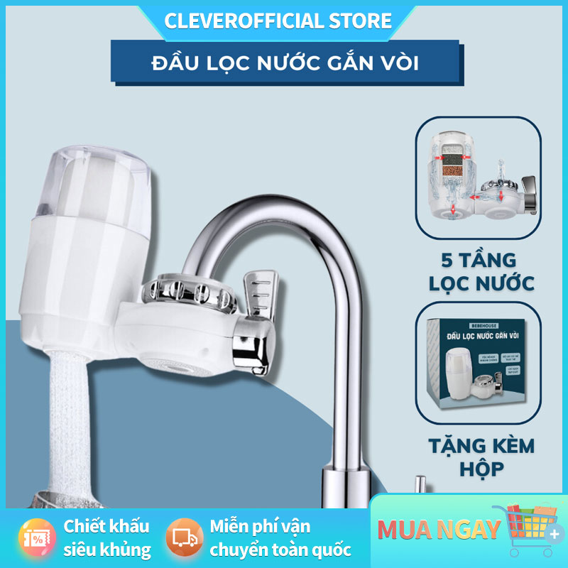 ⚡Miễn Phí Vận Chuyển⚡ Máy lọc nước, bộ lọc nước tại vòi 5 lớp lọc cao cấp, siêu dễ lắp