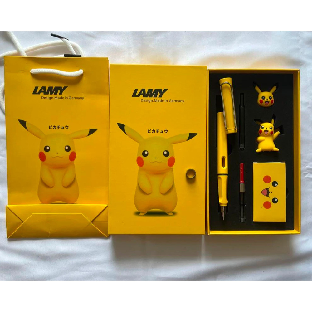LAMY x Pokemon Pikachu Fountain Pen Safari Special Set Pokemon Limited Edition with Box from Germany