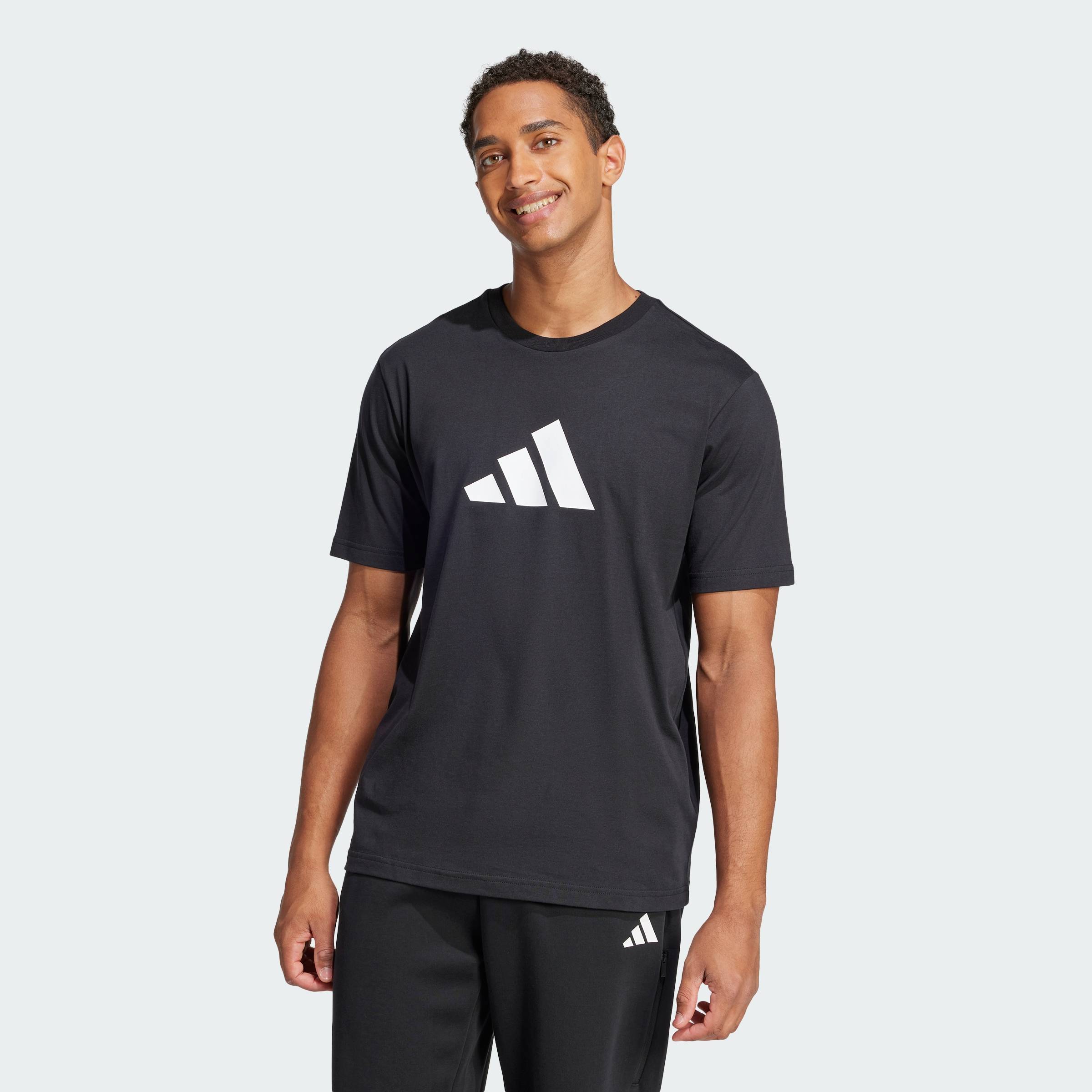 adidas Phong cách sống Áo Thun Logo 3 Bar Future Icons Nam Đen JI8770