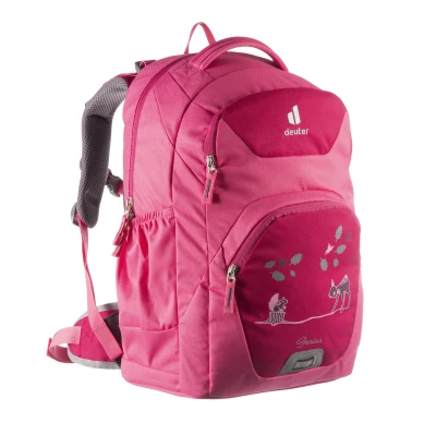Deuter Genius Ergonomic Kids School Bag Backpacks - Magenta Hotpink Forest Friends (2021 New Design)