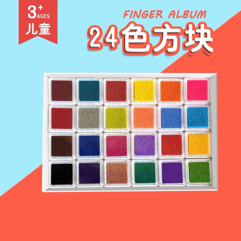 🇲🇾Finger Painting Art Kit 12&24 Colours Stamp Pad/DIY Art Craft Kid Coloring Book Washable Finger Paint Early Learning