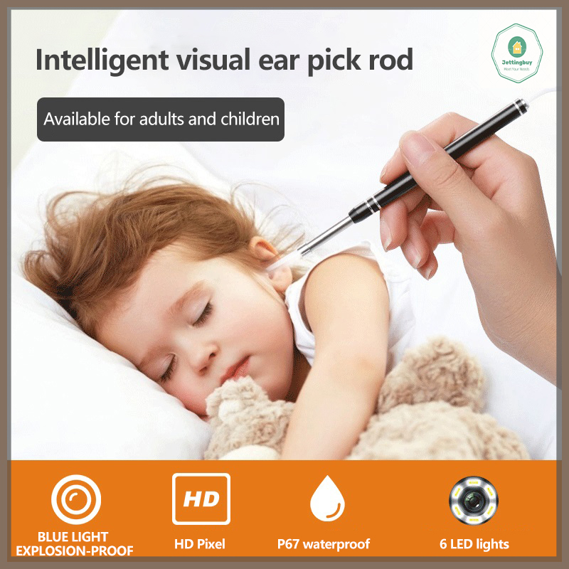 【Jettingbuy】 Hot Sale 1Set Smart Ear Cleaner Endoscope Spoon Visual Earpick Camera Ear Picker Cleaning ราคา 115 บาท*ส่งฟรี