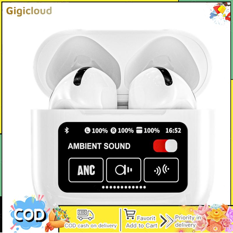 A12Pro Wireless Earbuds ENC Noise Canceling Ear Buds With Touchscreen Stereo Headphones For Smart Phones Tablet ราคา 315 บาท*ส่งฟรี