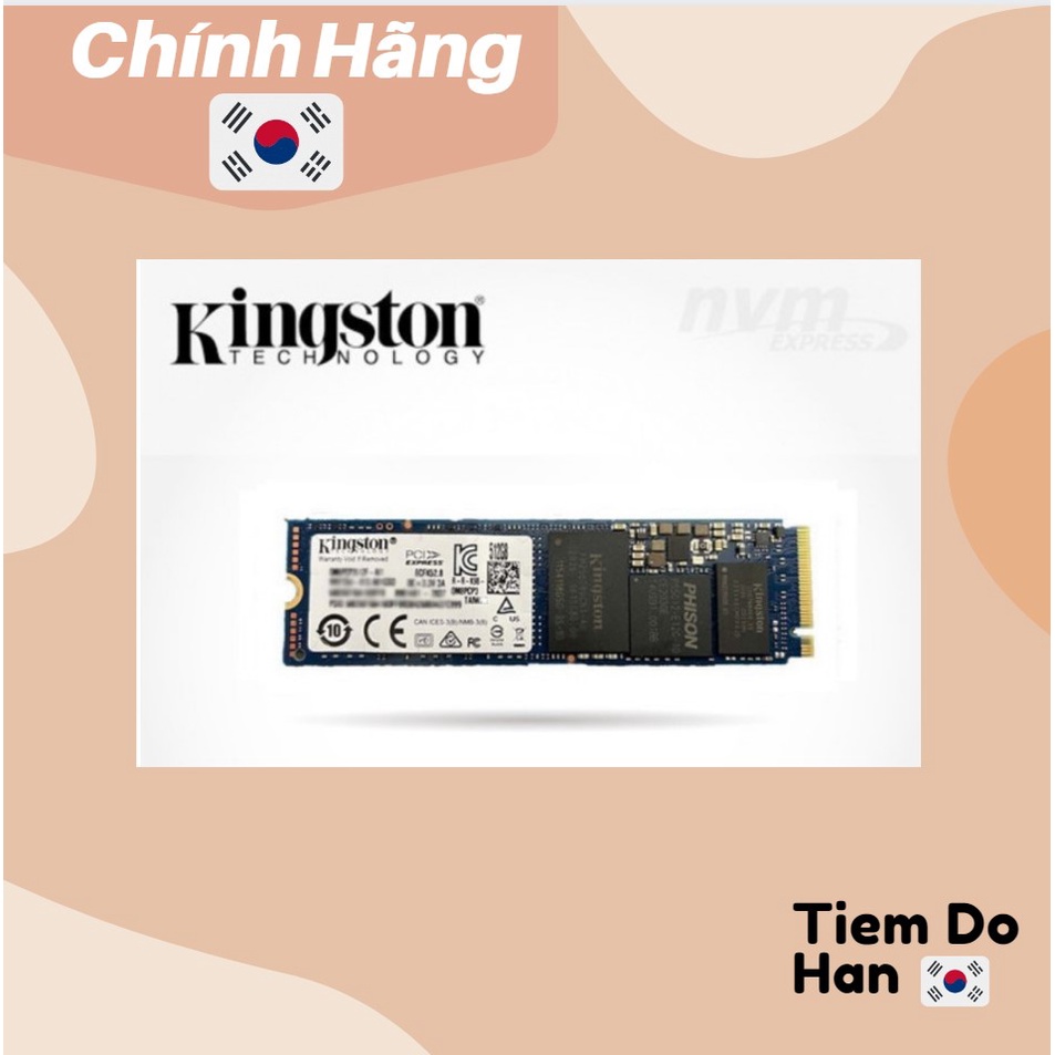 Ổ cứng SSD M.2 2280 PCIe NVMe Kingston 256GB 512GB  (thị trường Hàn)