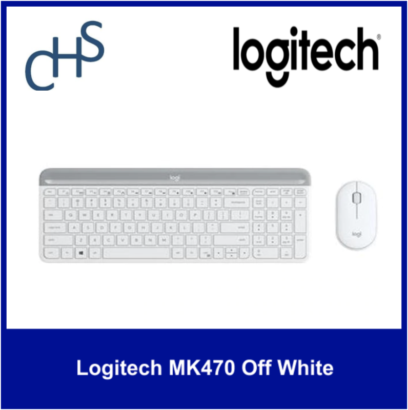 (Original) Logitech MK470 Graphite | Wireless | Long battery life | Quiet | Compatible for Windows® 10 or later, Windows 8, Windows 7 | 1 year warranty Singapore