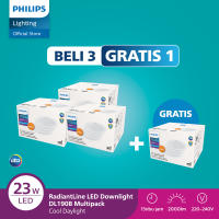 Lampu Philips Beli 3 Gratis 1 Lampu Radiantline Multipack Downlight DL190B D200 23W 65K Putih