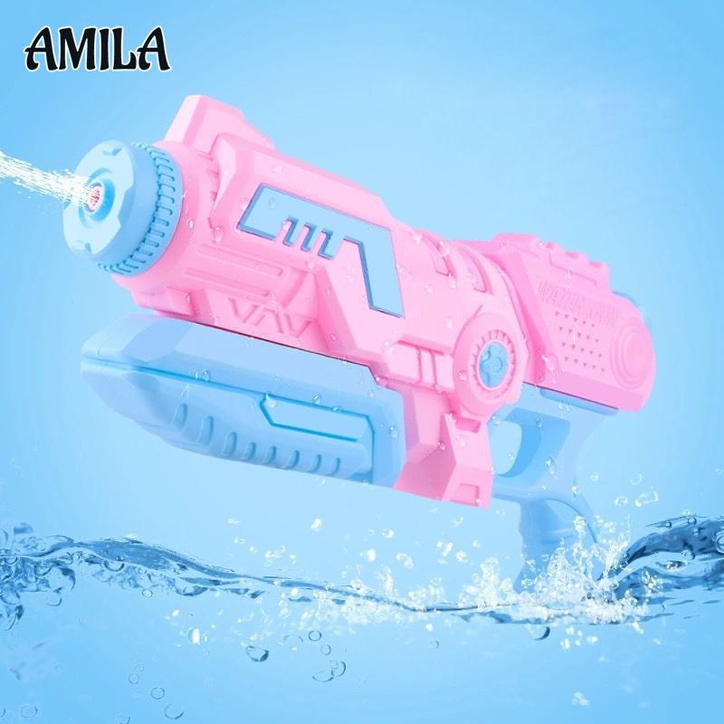 AMILA Children's Interactive Water Gun Toy Pull-out Large Capacity Summer Children's Large Drifting Outdoor Water Splashing Festival Water Toys ราคา  89 บาท*ส่งฟรี