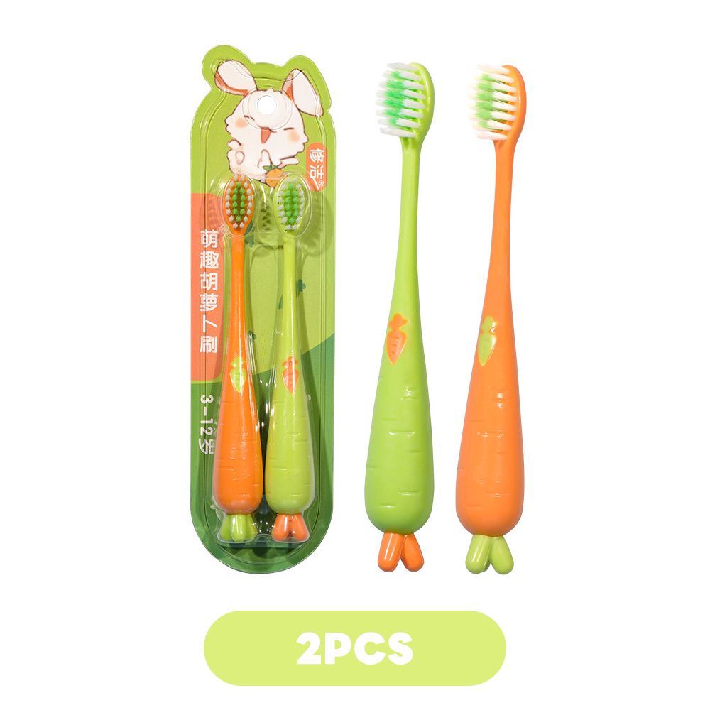 Bevavar 2 Pcs/Set Sikat Gigi Bayi Training Toothbrush Kids Lucu Gosok Gigi Anak