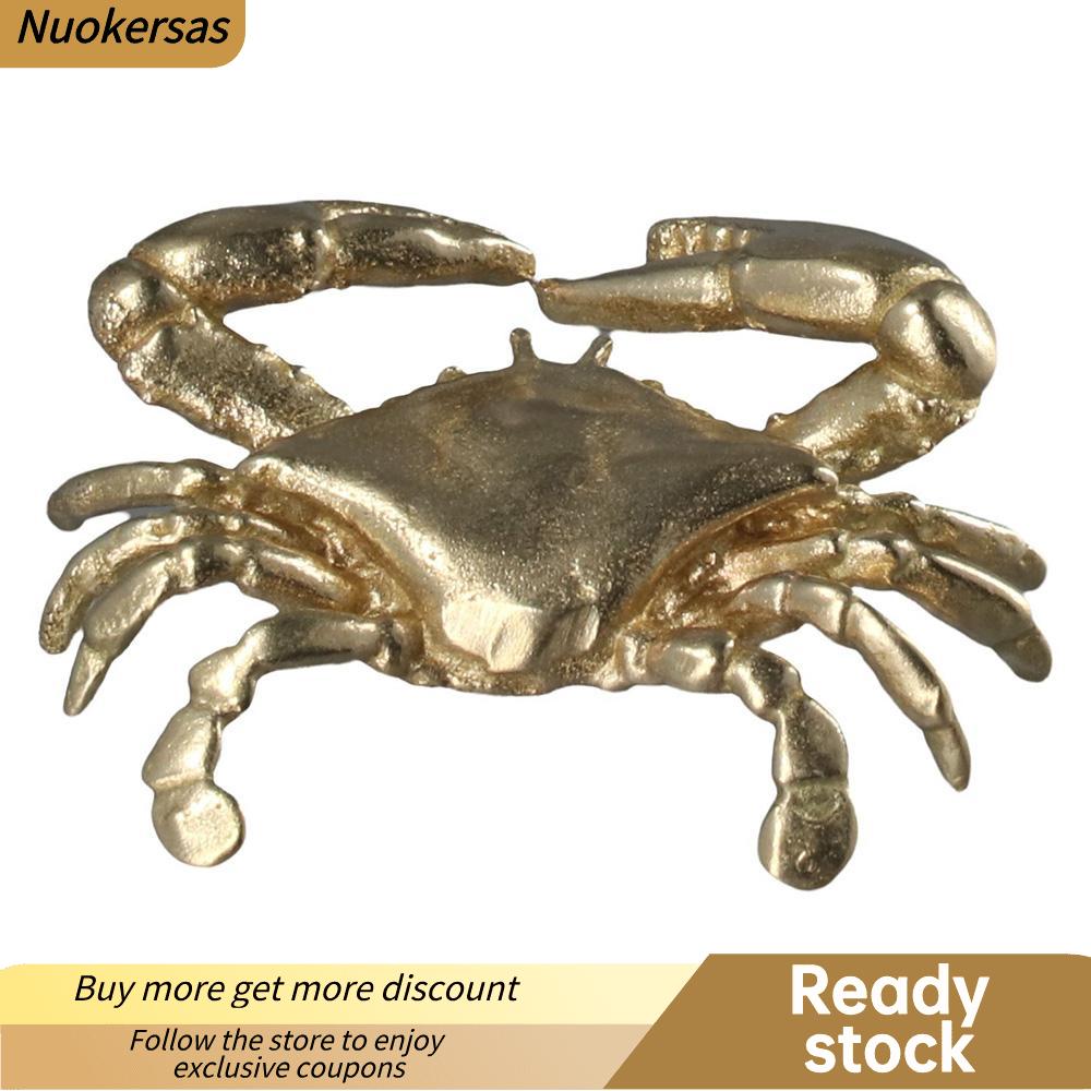 NUOKERSAS Cua Tượng cua nhỏ Vàng Đồng thau Tượng cua Trang trí hình con cua Nhà