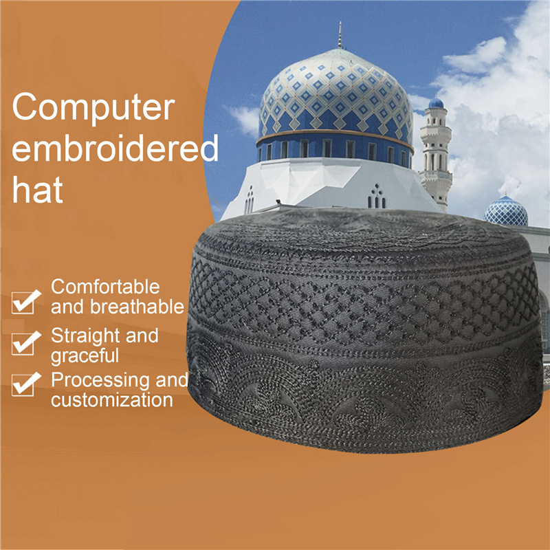 CTRL Mũ hồi giáo cho nam mũ trùm đầu cầu nguyện kufi hồi giáo bằng nhung cotton khăn xếp Ả Rập hồi giáo