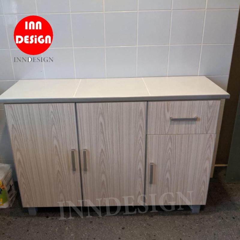 Don 3 Doors Kitchen Cabinet with Drawer (Free Delivery and Installation) (with Ceramic Tiles Top)