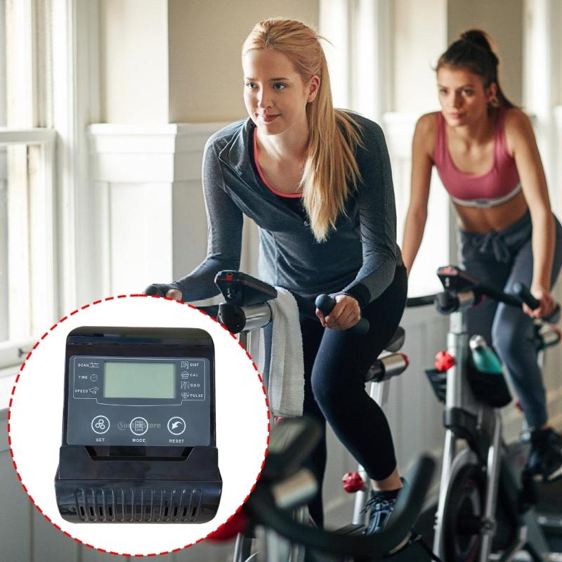 Cố định xe đạp Bộ đếm điện tử Xe đạp tập thể dục màn hình Màn hình hiển thị kỹ thuật số Moniter Speedometer thiết bị tập thể dục