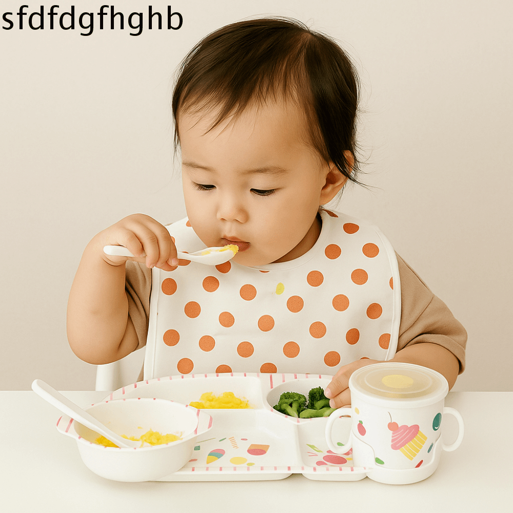 SFDFD Chất liệu sợi tre Đĩa ăn cho bé bằng sợi tre Thiết kế hoạt hình Bộ nhiều món Bộ đồ ăn cho trẻ em Bộ quà tặng Khay Đĩa Đồ dùng ăn uống hoạt hình Cho bé ăn