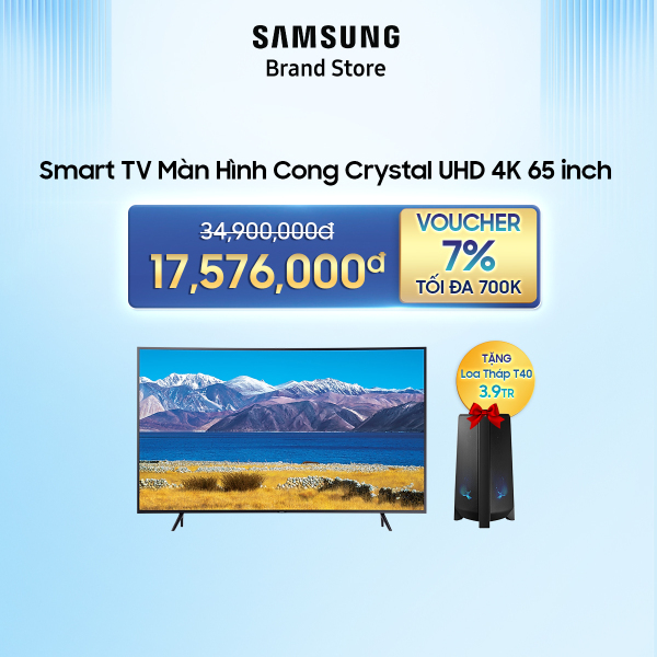 Bảng giá [TRẢ GÓP 0%] Smart TV Màn Hình Cong Samsung Crystal UHD 4K 65 inch TU8300 2020