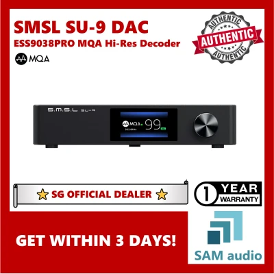 [🎶SG] SMSL SU-9, ES9038PRO DAC, MQA XMOS 768kHz 32bit, LDAC BT, Hifi Audio (SU9)